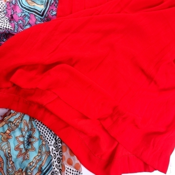 Madewell Red Lined Pocketed Maxi Dress Sz 6 - Picture 6 of 11